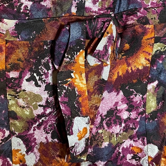 VTG 50s/60s floral dress in warm tones sz M - Picture 5 of 12